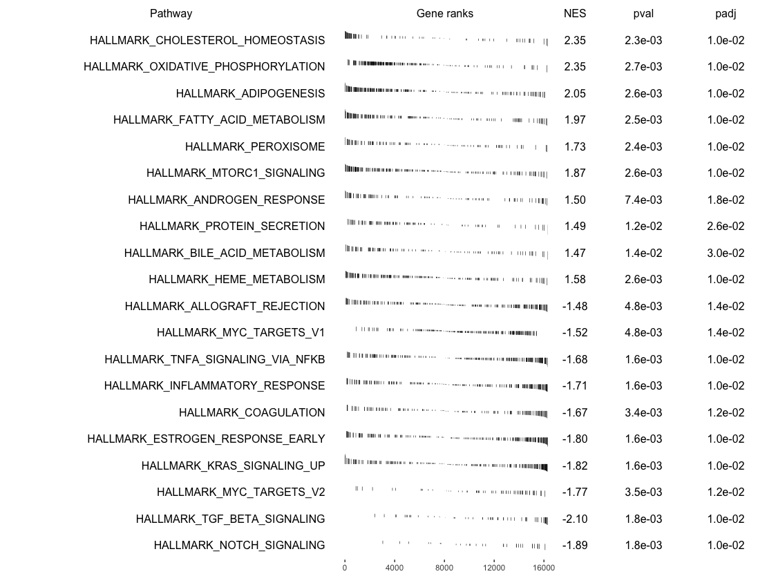 GSEA Table